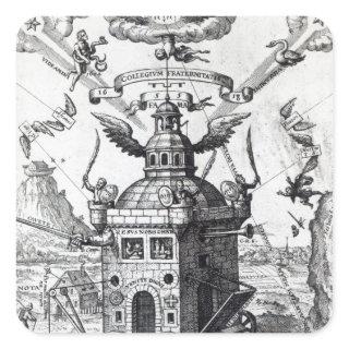 Frontispiece 'Collegium Fama Fraternitatis' Square Sticker