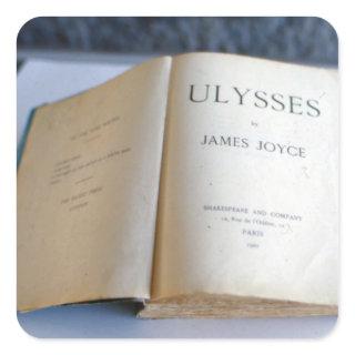 Frontispiece of 'Ulysses' by James Joyce Square Sticker