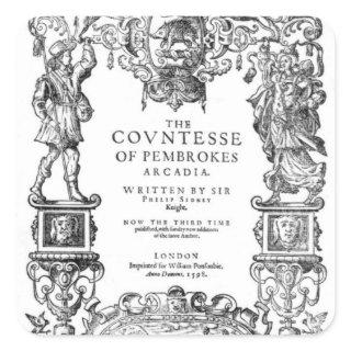 Frontispiece 'The Countess of Pembroke's Square Sticker