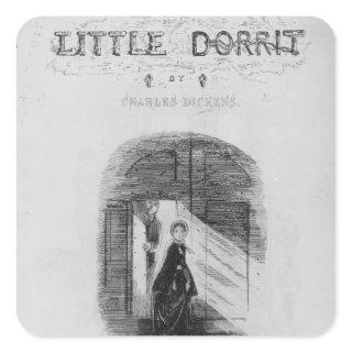 Frontispiece to 'Little Dorrit' by Charles Square Sticker