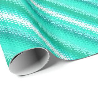 Frosted glass stripes - turquoise and white