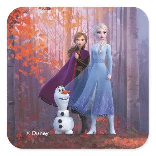 Frozen 2 | Anna, Elsa & Olaf Square Sticker