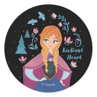 Frozen 2 | Anna "Radiant Heart" Watercolor Classic Round Sticker