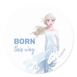 Frozen 2: Elsa Watercolor Illustration Classic Round Sticker