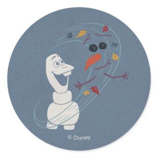 Frozen 2: Olaf And The Wind Classic Round Sticker