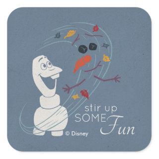 Frozen 2: Olaf And The Wind Square Sticker