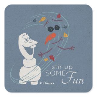 Frozen 2: Olaf And The Wind Square Sticker