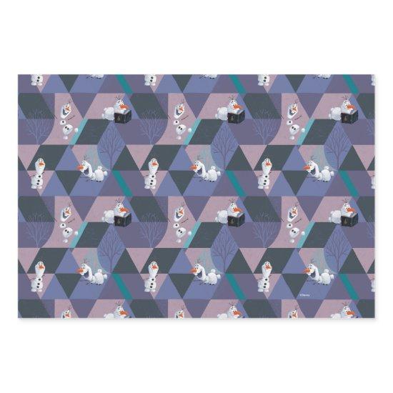 Frozen 2 | Olaf Purple Geometric Pattern  Sheets