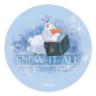 Frozen 2: Olaf | Snow-It-All Classic Round Sticker