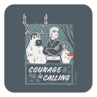 Frozen 2: Sven, Kristoff, & Olaf | Courage Square Sticker