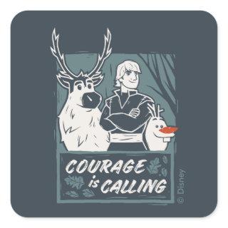 Frozen 2: Sven, Kristoff, & Olaf | Courage Square Sticker