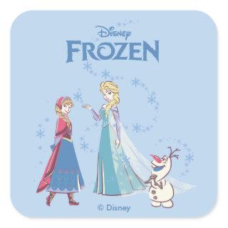 Frozen | Elsa, Anna & Olaf Square Sticker