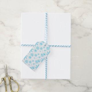 Frozen ice crystal snowflake gift tags