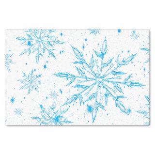 Frozen ice crystal snowflake tissue paper