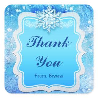 Frozen Ice Winter Wonderland Snowflake Stickers