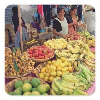 Fruit and vegetable stall square sticker