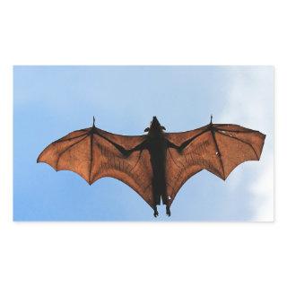 Fruit bat rectangular sticker