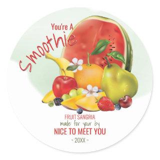 Fruit Cocktail | Friendship Hello Funny Classic Round Sticker