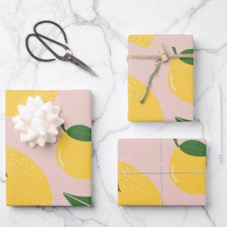 Fruit Market Lemon Print Modern Food Art Abstract  Sheets