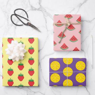 Fruit Pattern Lemon Berry Melon