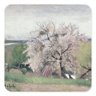 Fruit Tree in Blossom, Bois-le-Roi Square Sticker
