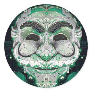 Fsociety Sticker, Glossy Classic Round Sticker