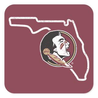 FSU | Classic Seminoles State Logo Square Sticker