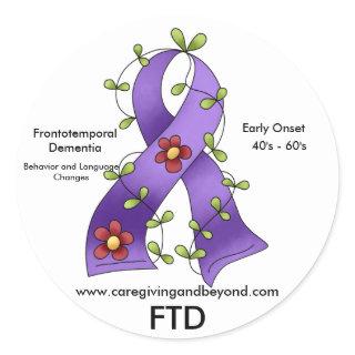 FTD Purple Ribbon Sticker