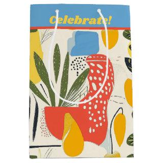 Fuavism Style Vibrant Colors Garden Pot Medium Gift Bag