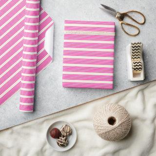 Fuchsia and beige five stripes pattern