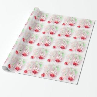 Fuchsia fine art red pink green wrapping