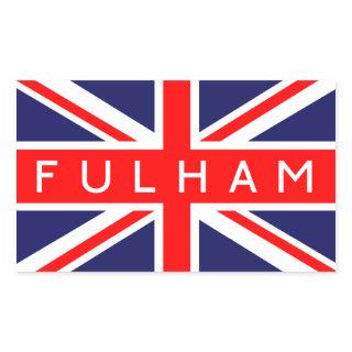 Fulham : British Flag Rectangular Sticker