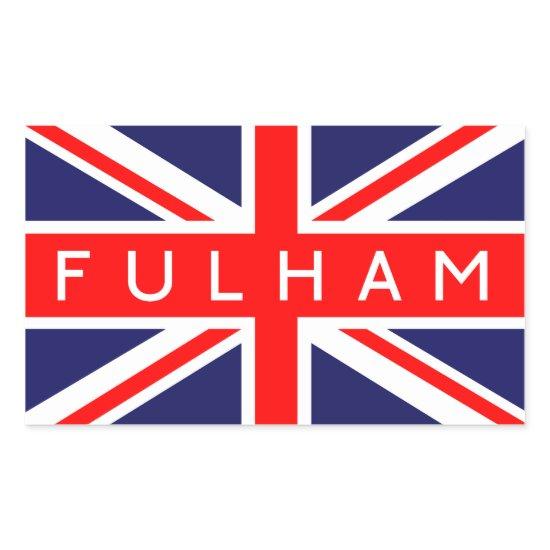 Fulham : British Flag Rectangular Sticker