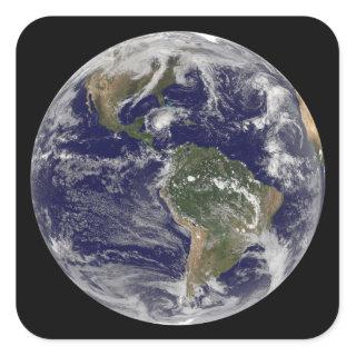 Full Earth showing Hurricane Paloma Square Sticker