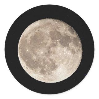 Full Moon Classic Round Sticker