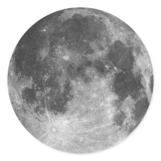 Full moon classic round sticker