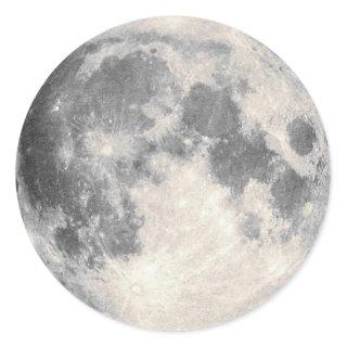 Full Moon Classic Round Sticker