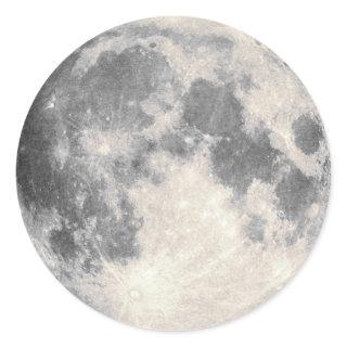 Full Moon Classic Round Sticker