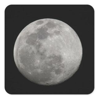 Full moon in black and white. Credit as: Arthur Square Sticker