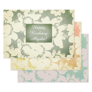 Fun All Occasion Floral Wrapping Custom Template  Sheets