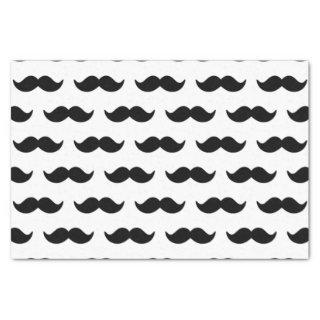 Fun Black and White Mustache Pattern 1 Tissue Paper