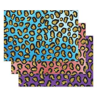 Fun Blue, Pink, Purple Leopard Animal Print  Sheets