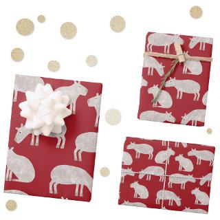 Fun Capybara Red Christmas  Sheets