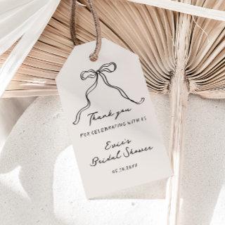 Fun Casual Handwritten Ribbon Bridal Shower Gift Tags