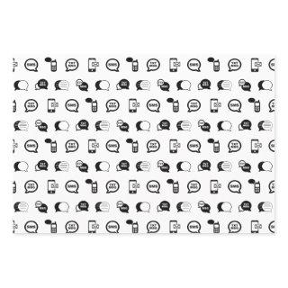 Fun Cell Phone Text Messaging Pattern CUSTOM COLOR  Sheets