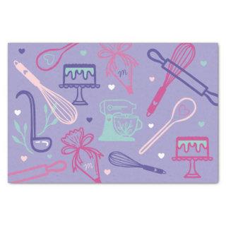 Fun Colorful Baking & Cooking Utensil Pattern Tissue Paper