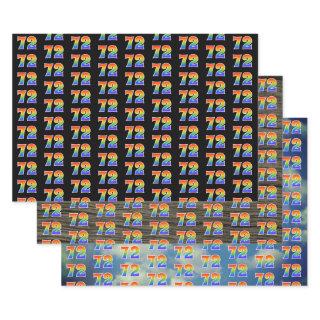 Fun, Colorful, Rainbow Spectrum Pattern 72 Event #  Sheets