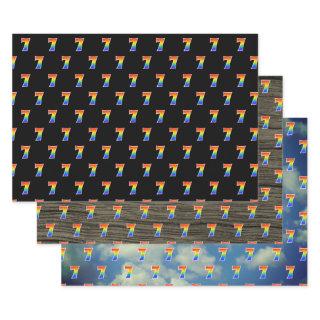 Fun, Colorful, Rainbow Spectrum Pattern 7 Event #  Sheets