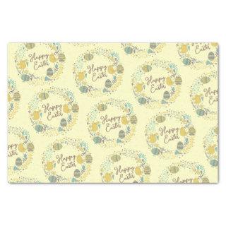 Fun Colorful Wreath Joyful Chicks Eggs Greeting Tissue Paper