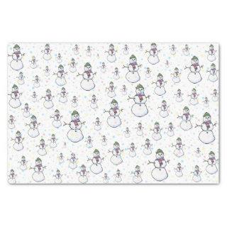 Fun, Cute, and COlorful Snowmen and Snowflakes Tissue Paper